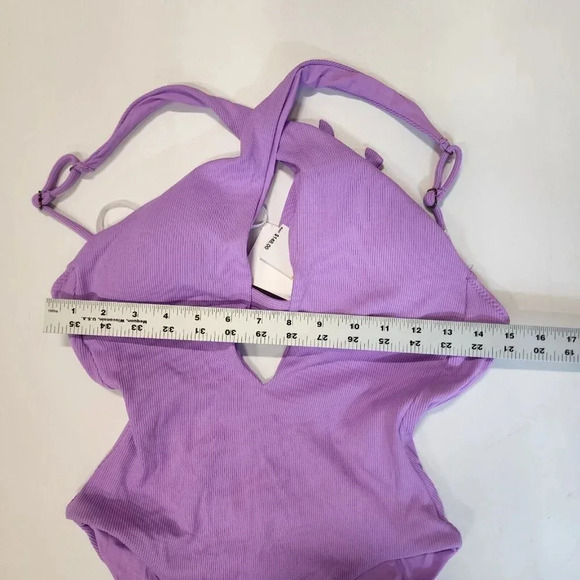 Becca Tessa High Neck One Piece Swimsuit in Orchid Size S NWT $148 - Picture 11 of 12
